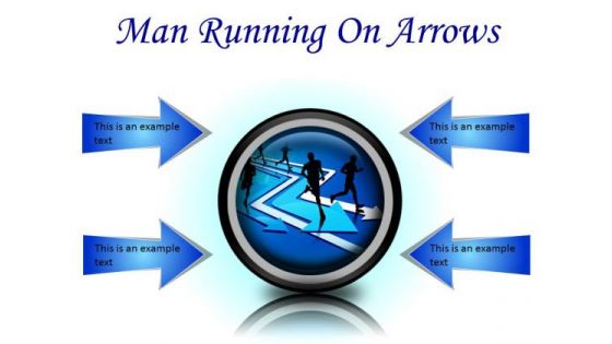 Man Running On Arrows Business PowerPoint Presentation Slides Cc Man Running On Arrows Business PowerPoint Presentation Slides Cc