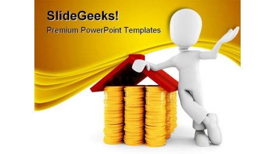 Man Saving Money Finance PowerPoint Themes And PowerPoint Slides 0211