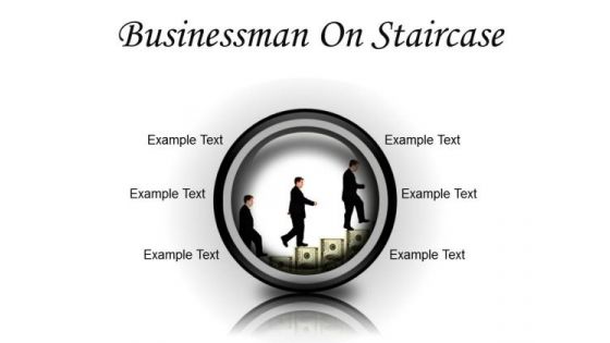 Man Staircase Business PowerPoint Presentation Slides Cc