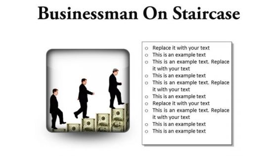 Man Staircase Business PowerPoint Presentation Slides S