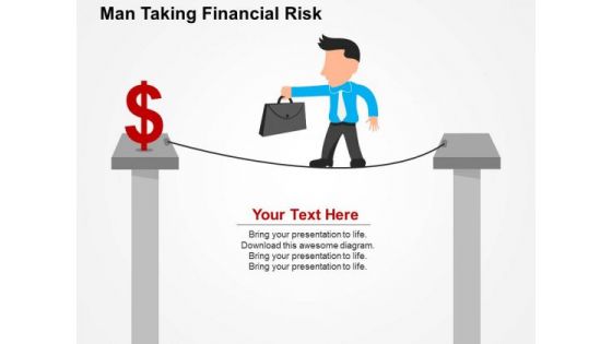 Man Taking Financial Risk PowerPoint Templates