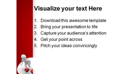 Man Throws Red Dices Finance PowerPoint Themes And PowerPoint Slides 0311