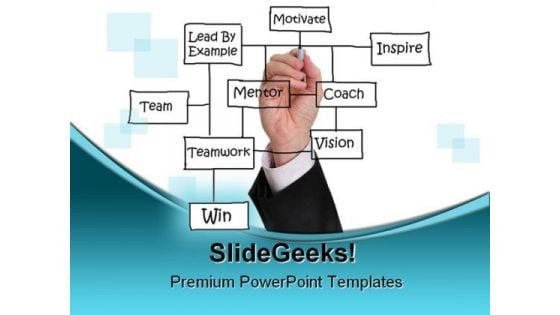 Man Win Business PowerPoint Template 0610 Man Win Business PowerPoint Template 0610