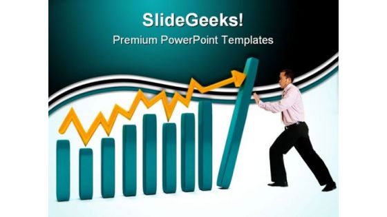 Man With A Graphic Business PowerPoint Themes And PowerPoint Slides 0611