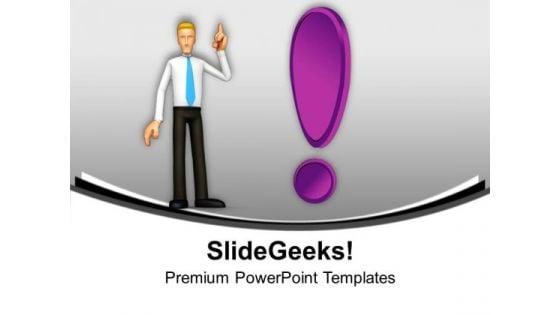 Man With Exclamation Mark Thinking PowerPoint Templates Ppt Backgrounds For Slides 0213 Man With Exclamation Mark Thinking PowerPoint Templates Ppt Backgrounds For Slides 0213