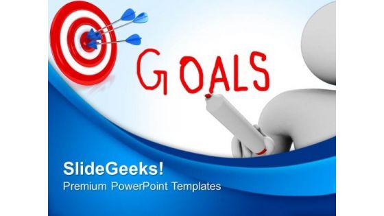 Man With Goals Target Business PowerPoint Templates And PowerPoint Themes 0612