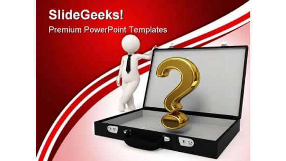 Man With Question Mark Business PowerPoint Themes And PowerPoint Slides 0211