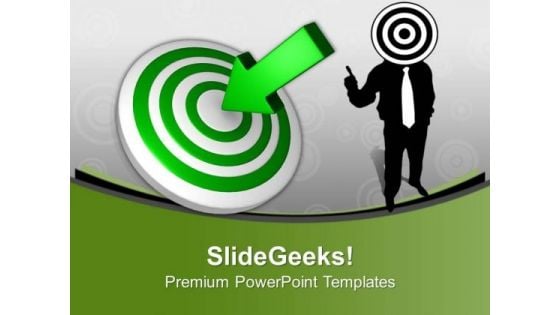 Man With Target Board Aim Goal PowerPoint Templates Ppt Backgrounds For Slides 0313 Man With Target Board Aim Goal PowerPoint Templates Ppt Backgrounds For Slides 0313