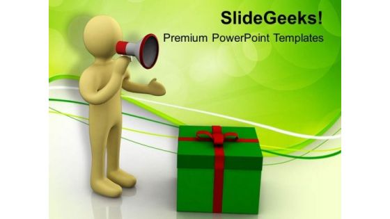 Man With The Megaphone PowerPoint Templates Ppt Backgrounds For Slides 0813 Man With The Megaphone PowerPoint Templates Ppt Backgrounds For Slides 0813