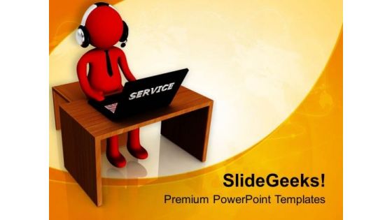 Man Working In Call Center PowerPoint Templates Ppt Backgrounds For Slides 0713 Man Working In Call Center PowerPoint Templates Ppt Backgrounds For Slides 0713