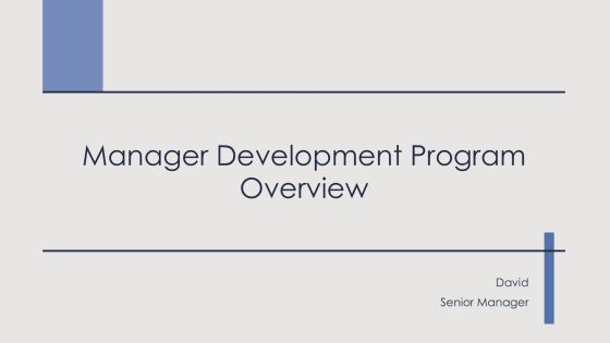 Manager Development Program Overview PPT Structure AT
