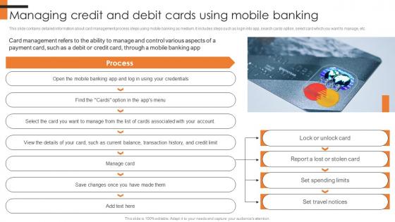 Managing Credit And Debit Cards Using Mobile Comprehensive Smartphone Banking Slides Pdf