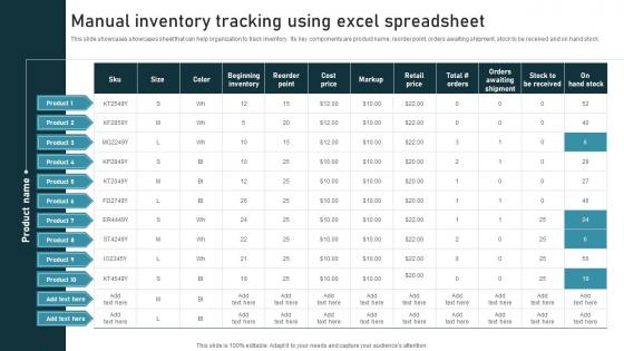 Manual Inventory Tracking Inventory Administration Techniques For Enhanced Stock Accuracy Demonstration Pdf