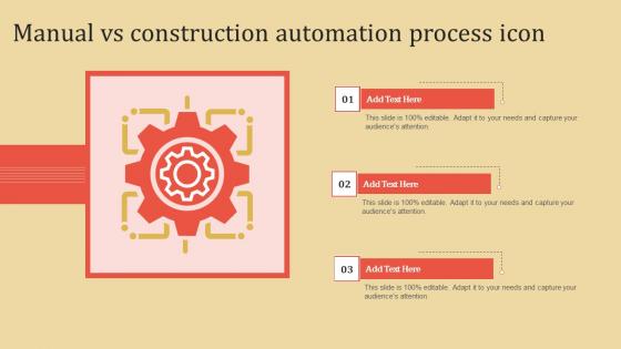 Manual Vs Construction Automation Process Icon Diagrams PDF