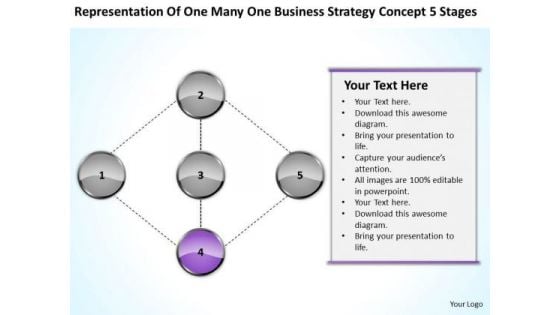 Many Business Strategy Concepts 5 Stages Ppt Prepare Plan PowerPoint Slides