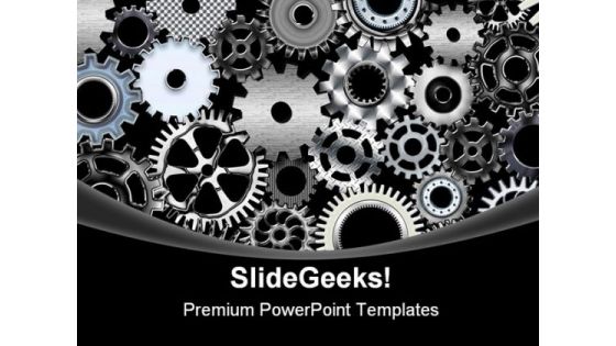 Many Gears Industrial PowerPoint Themes And PowerPoint Slides 0511