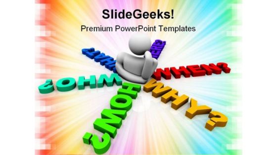 Many Questions Business PowerPoint Themes And PowerPoint Slides 0511