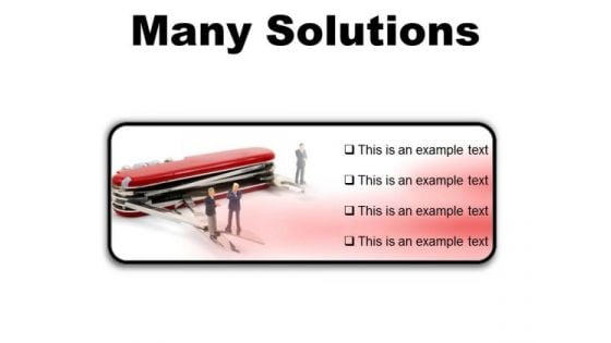 Many Solutions Business PowerPoint Presentation Slides R