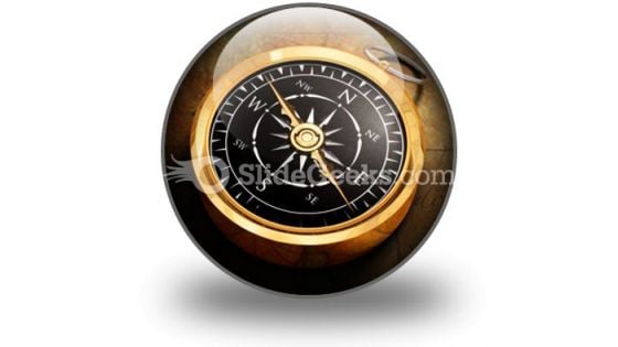 Map Compass PowerPoint Icon C