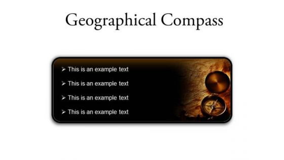 Map With Compass Geographical PowerPoint Presentation Slides R