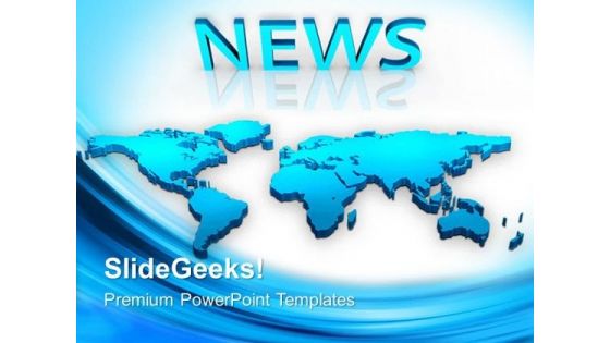 Map With News Global PowerPoint Templates And PowerPoint Themes 0712