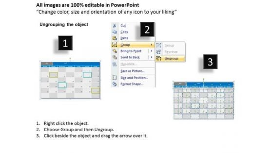 March 2013 Calendar PowerPoint Slides Ppt Templates