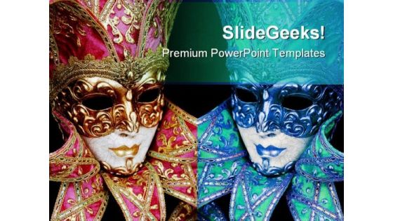 Mardigras Mask Art PowerPoint Themes And PowerPoint Slides 0711