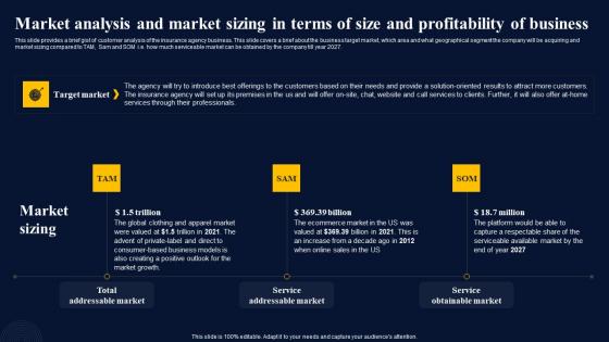 Market Analysis And Market Sizing In Terms Insurance Broker Business Plan Ideas Pdf