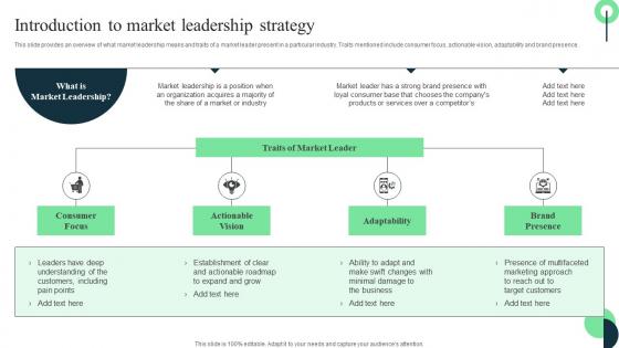 Market Leaders Guide To Influence Introduction To Market Leadership Strategy Themes Pdf