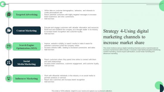 Market Leaders Guide To Influence Strategy 4 Using Digital Marketing Channels To Increase Formats Pdf