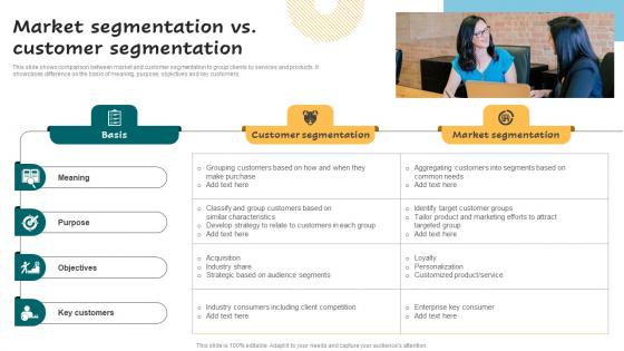 Market Segmentation Vs Customer Segmentation Successful Guide For Market Segmentation Portrait Pdf