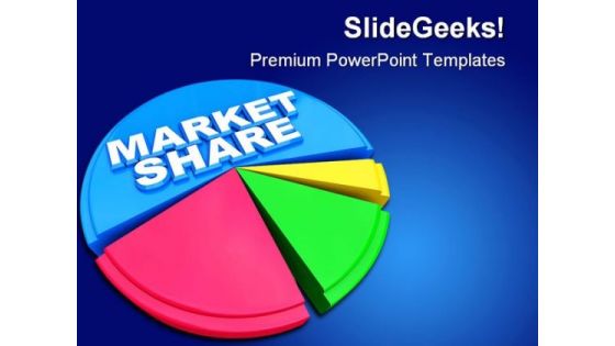 Market Share Marketing PowerPoint Backgrounds And Templates 0111