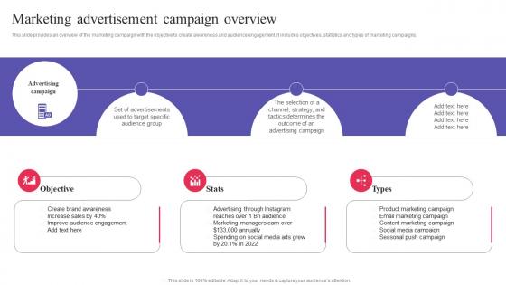 Marketing Advertisement Campaign Overview Digital Promotional Campaign Diagrams Pdf