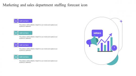 Marketing And Sales Department Staffing Forecast Icon Guidelines Pdf