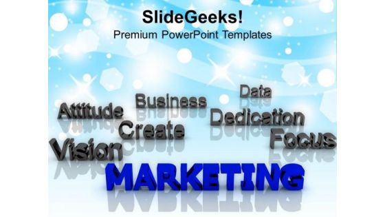 Marketing At Forefront Business Concept PowerPoint Templates Ppt Backgrounds For Slides 0213