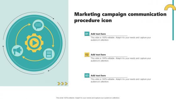Marketing Campaign Communication Procedure Icon Background Pdf