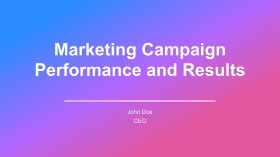 Marketing Campaign Performance And Results PPT Summary AT