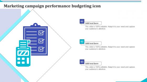 Marketing Campaign Performance Budgeting Icon Rules Pdf