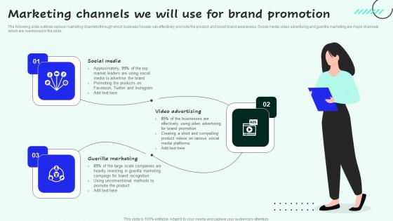 Marketing Channels We Will Use For Brand Promotion Strategies Sales And Profitability Structure Pdf