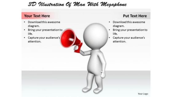 Marketing Concepts 3d Illustration Of Man With Megaphone Characters