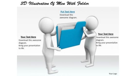 Marketing Concepts 3d Illustration Of Men With Folder Characters