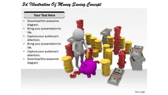 Marketing Concepts 3d Illustration Of Money Saving Business Statement