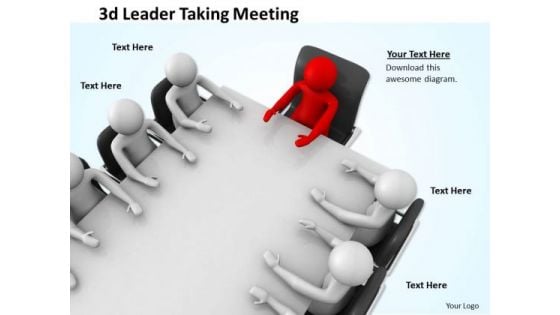 Marketing Concepts 3d Leader Taking Meeting Characters