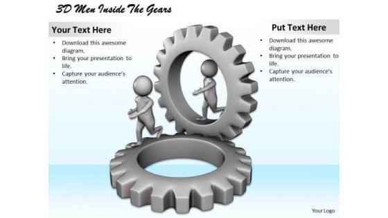 Marketing Concepts 3d Men Inside The Gears Character Models