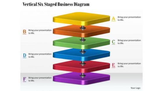 Marketing Concepts Vertical Six Staged Business Diagram Strategic Plan