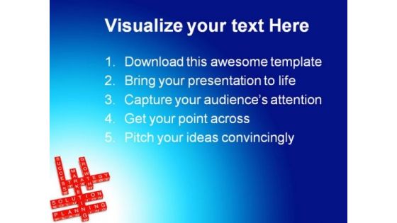 Marketing Crossword Success PowerPoint Themes And PowerPoint Slides 0411