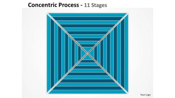 Marketing Diagram 11 Staged Square Concentric Diagram For Business Strategic Management