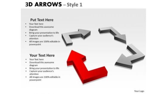 Marketing Diagram 3d Arrows Styli Strategic Management