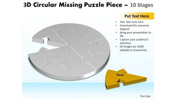 Marketing Diagram 3d Circular Missing Puzzle Piece 10 Stages 2 Marketing Diagram