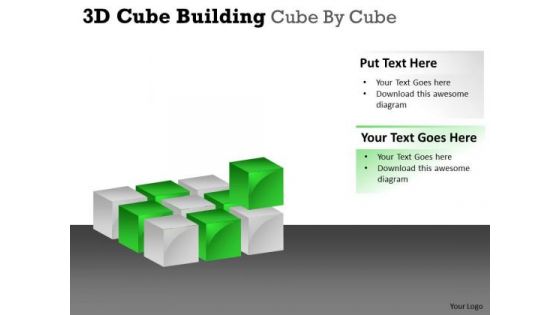 Marketing Diagram 3d Cube Building Cube By Cube Business Cycle Diagram